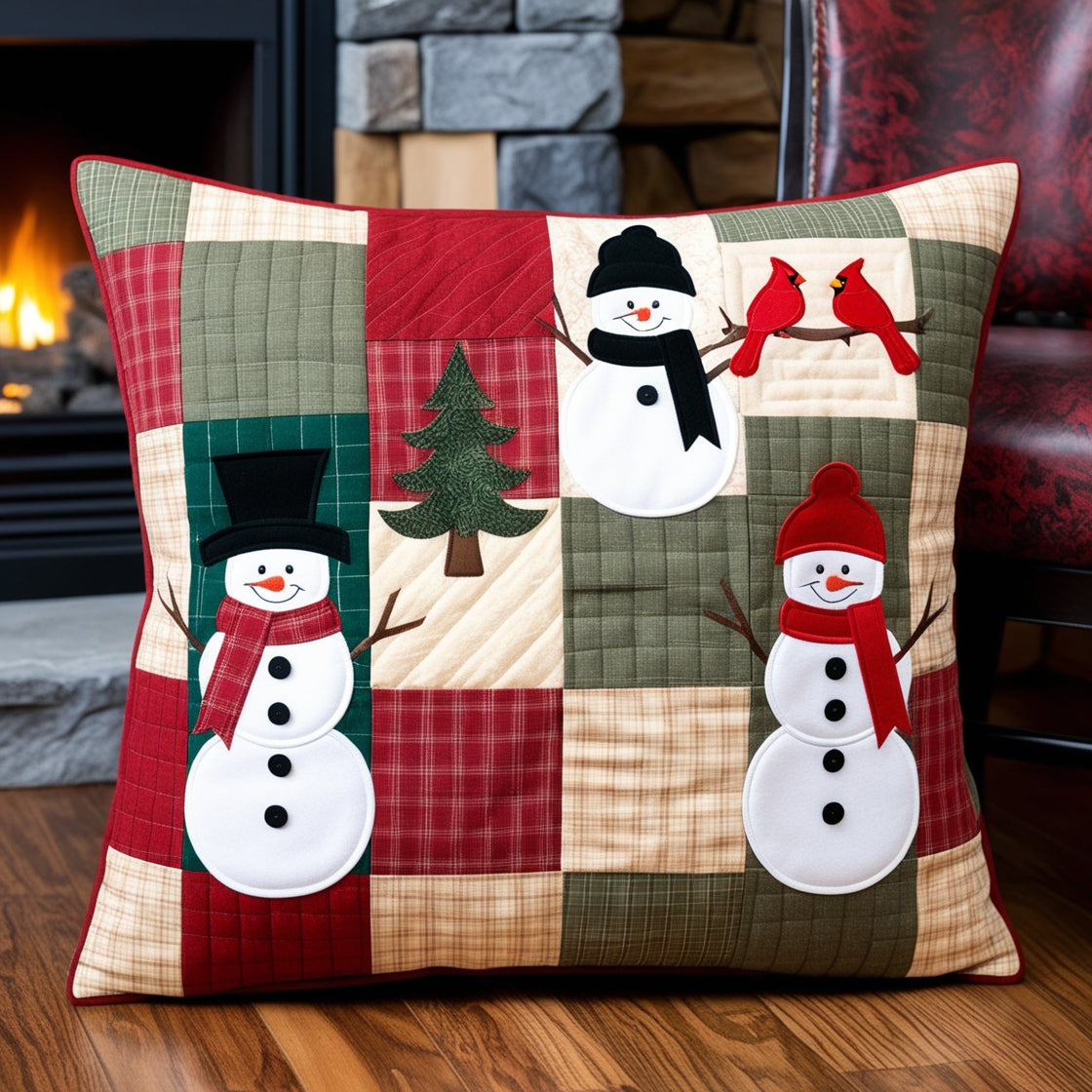 Christmas Snowman NTA181024652 Quilted Pillow Case