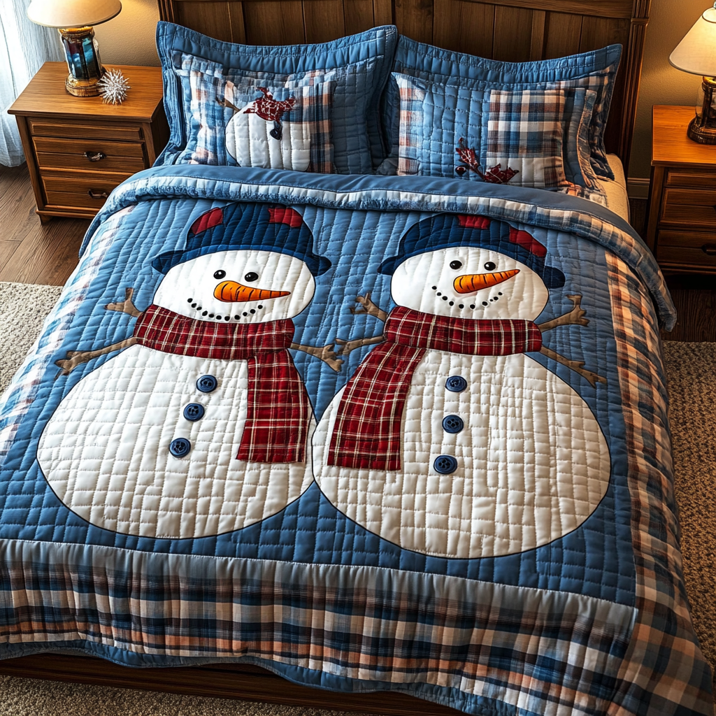 Christmas Snowman TAI061124076 Quilt Bedding Set