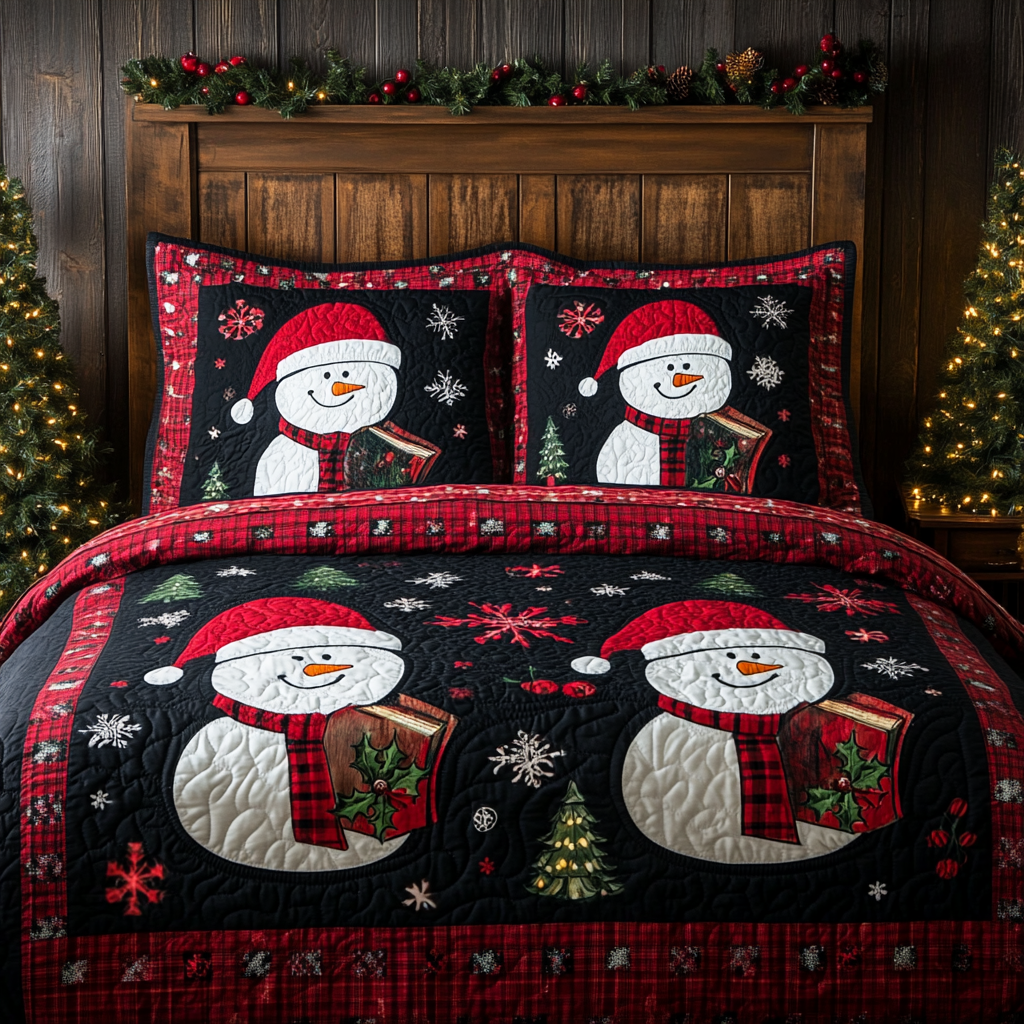 Christmas Snowman TAI061124110 Quilt Bedding Set