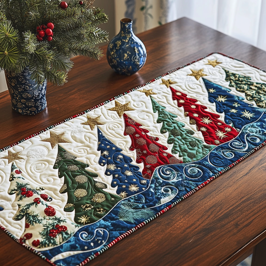 Christmas Tree TAI061124211 Quilted Table Runner