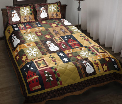 Christmas Snowman CLA3009118B Quilt Bedding Set