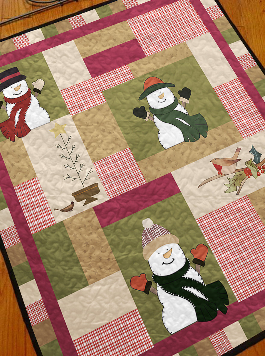Christmas Snowman CLM0910049 Art Quilt