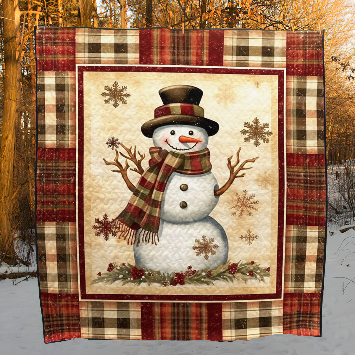 Christmas Snowman HM05102306 Quilt Blanket