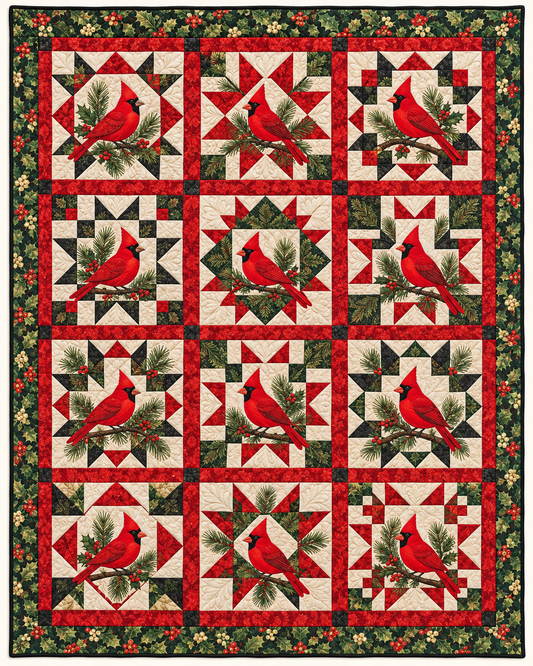 Christmas Cardinal TD101026148 Quilt Blanket