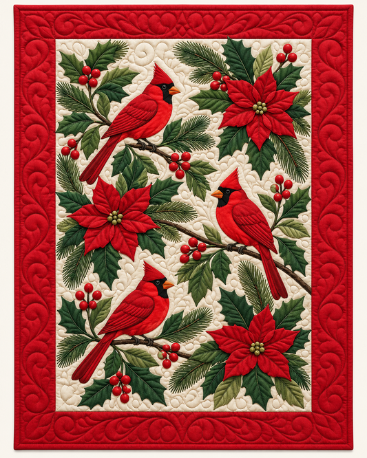 Christmas Cardinals TD101026149 Quilt Blanket