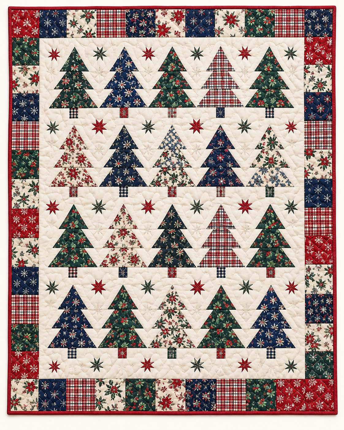 Christmas Forest Patchwork TD101026154 Quilt Blanket