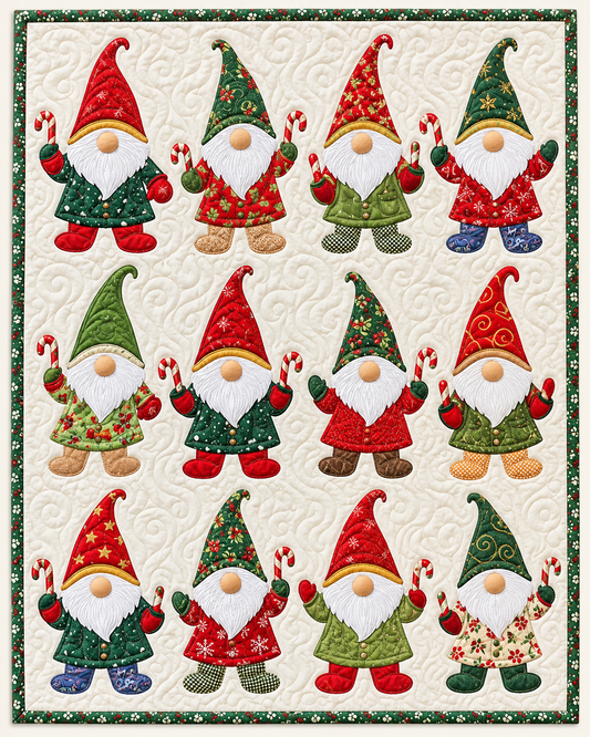 Christmas Gnome Procession TD101026155 Quilt Blanket