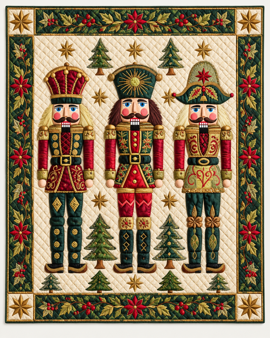 Christmas Nutcracker Trio TD101026156 Quilt Blanket