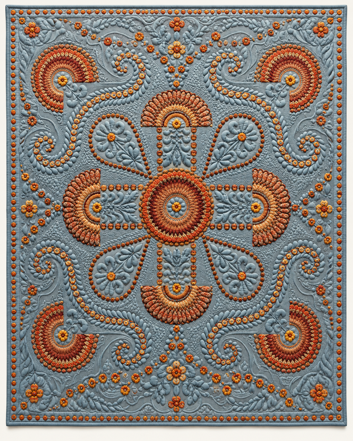 Copper Paisley Medallion TD101026176 Quilt Blanket