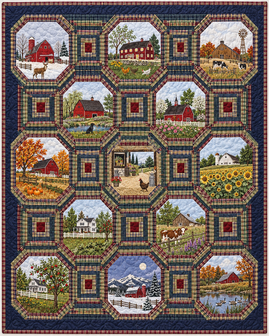 Country Barn Album TD101026178 Quilt Blanket