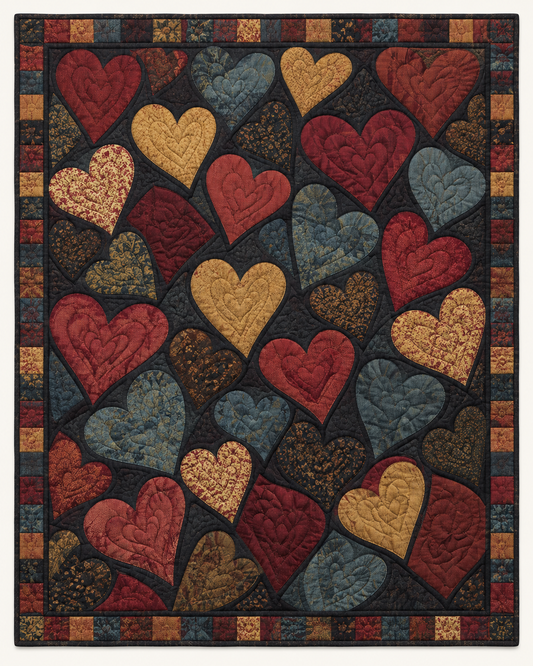 Country Heart Patchwork TD101026184 Quilt Blanket