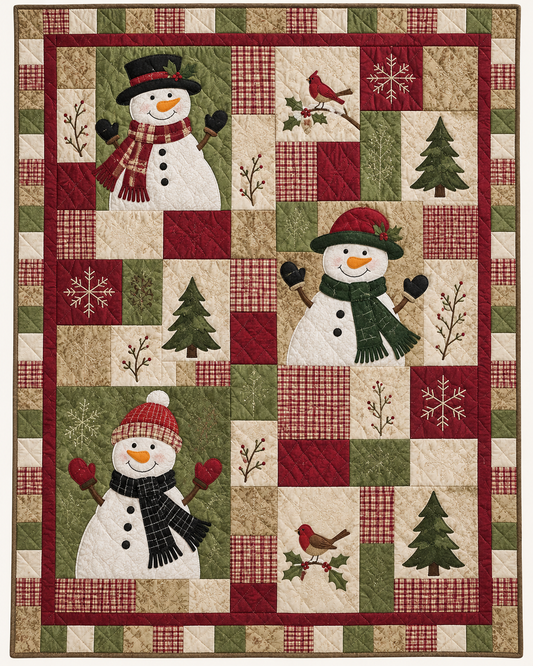 Country Snowmen TD101026186 Quilt Blanket