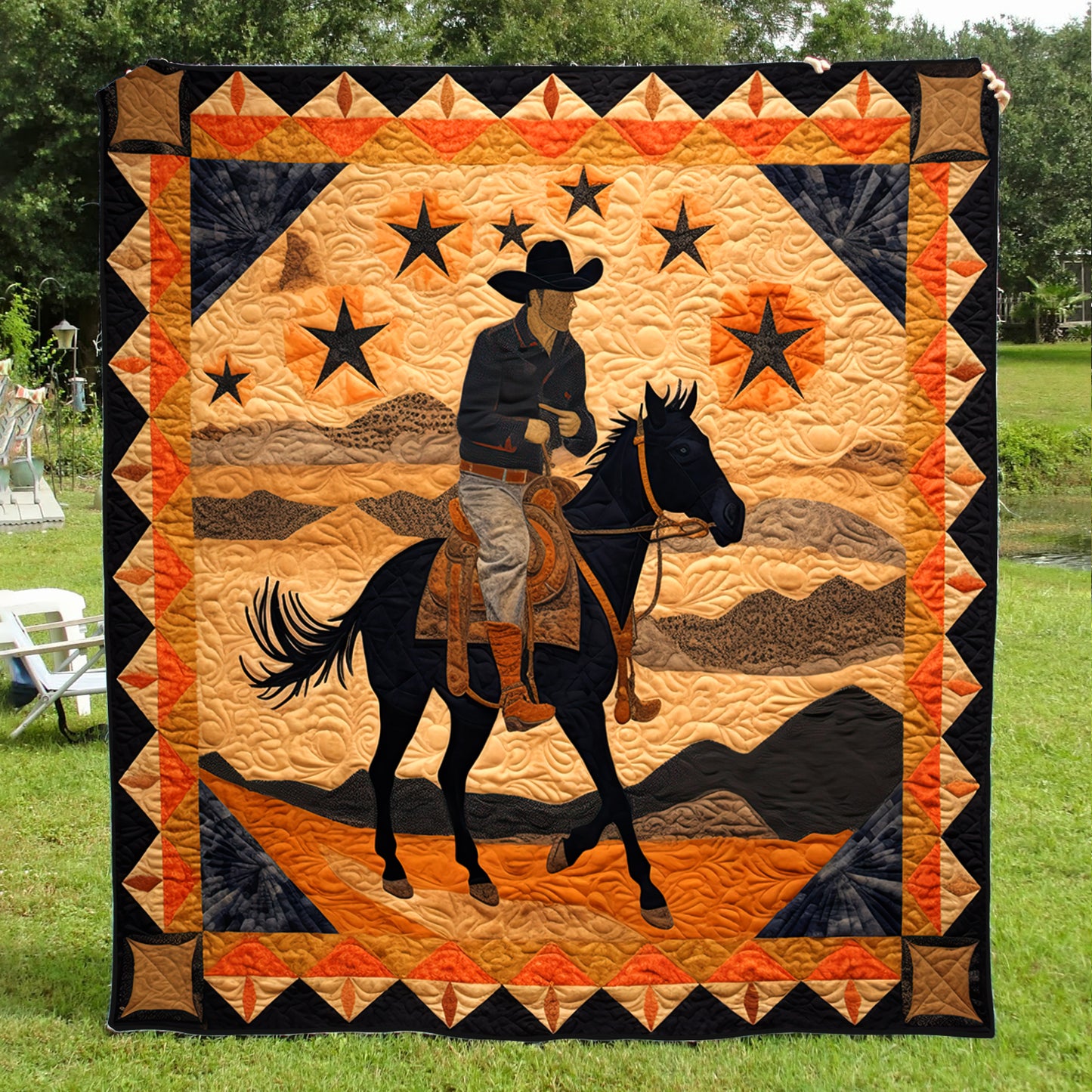 Cowboy HM12102302 Quilt Blanket