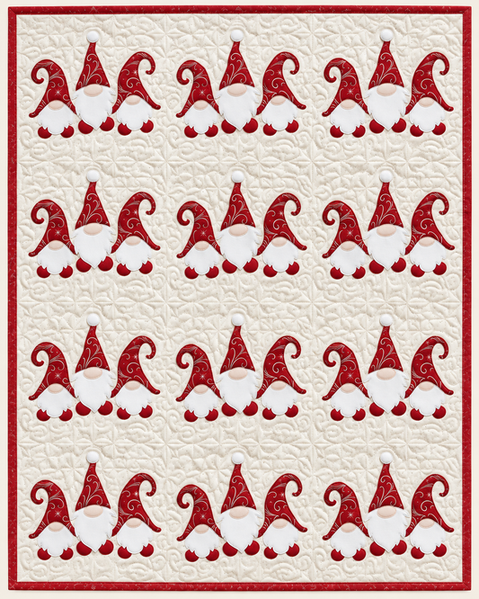 Crimson Christmas Gnomes TD101026191 Quilt Blanket