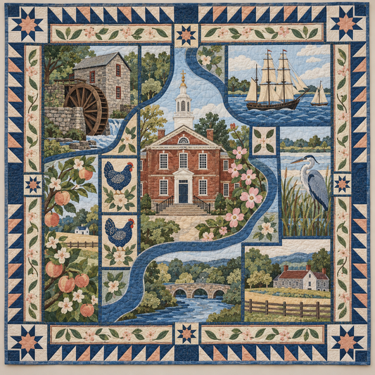 Delaware Brandywine And Blue Hens TD1410261024 Quilt Blanket