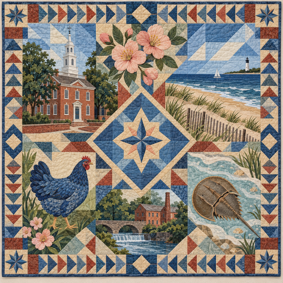 Delaware Mosaic Horizons TD181026479 Quilt Blanket