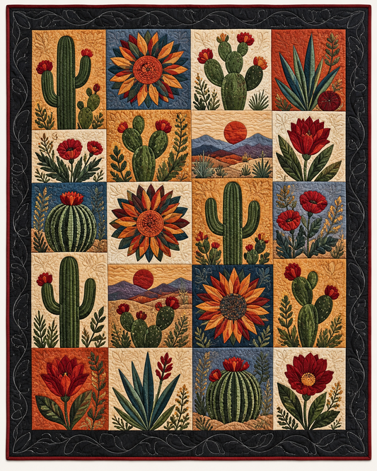 Desert Botanical Patchwork TD101026207 Quilt Blanket