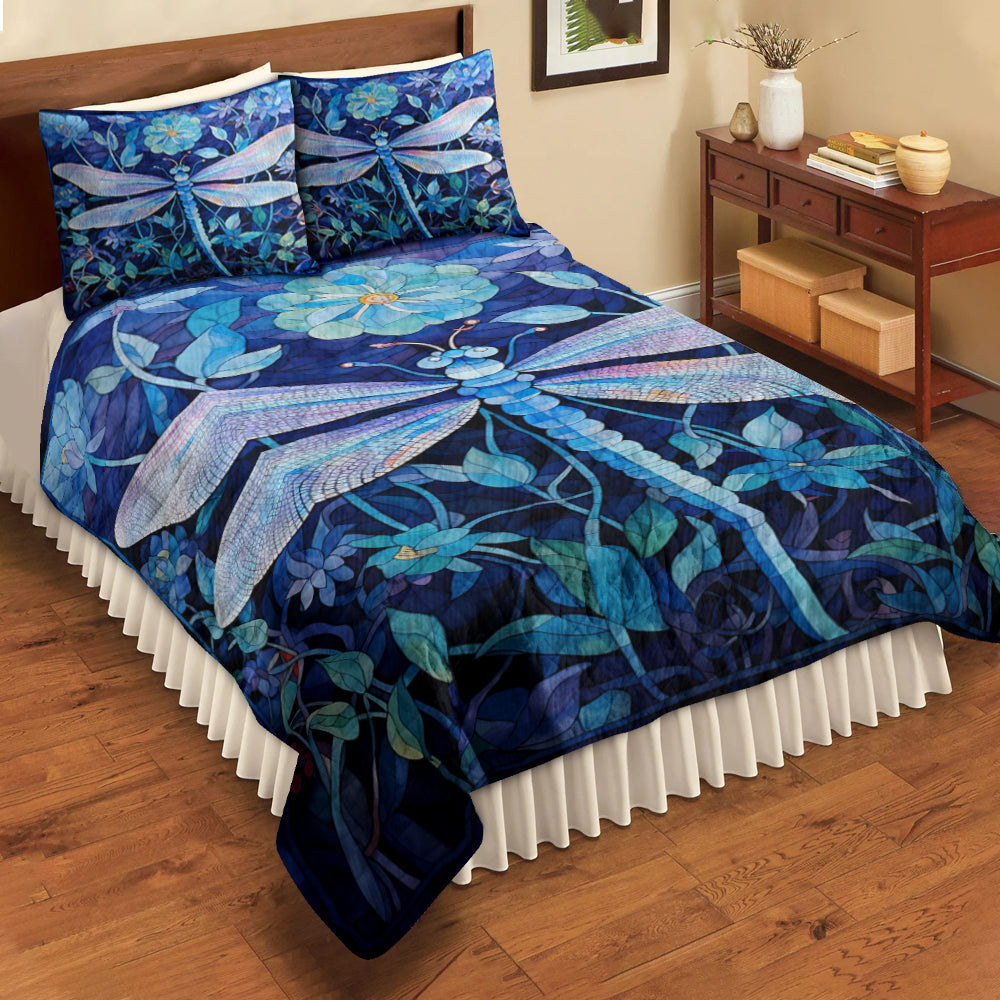 Blue Dragonfly HM09102301QB Quilt Bedding Set