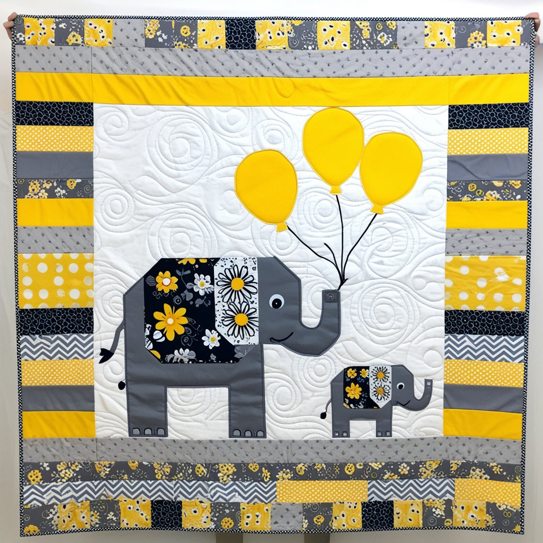 Elephant NTA151024011 Quilt Blanket