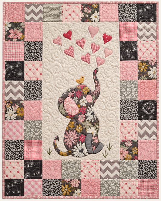 Elephant And Little Bird TD101026216 Quilt Blanket