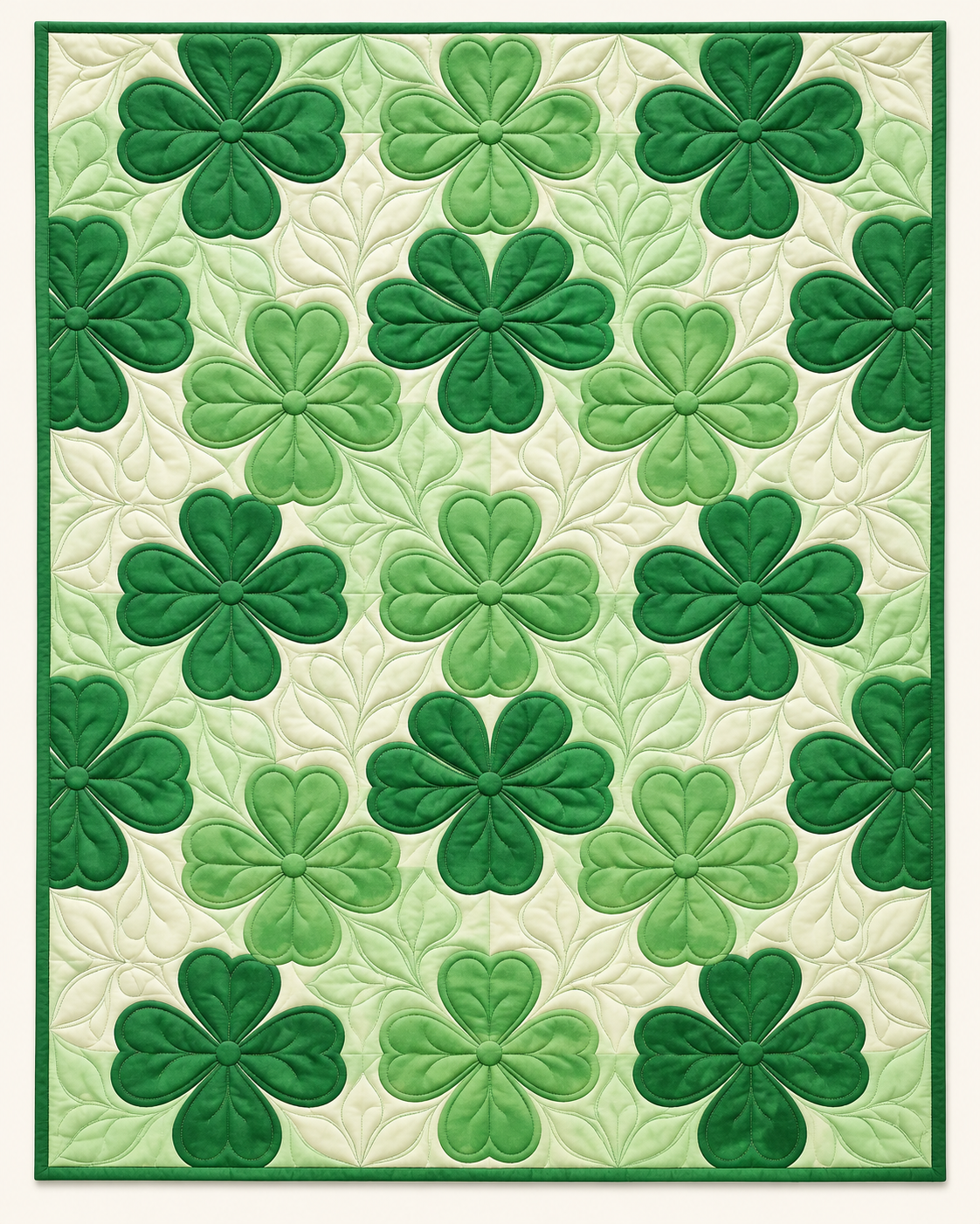 Emerald Clover Field TD101026218 Quilt Blanket