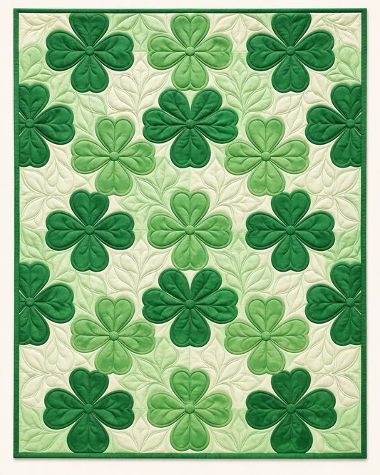 Emerald Clover Field TD101026218 Quilt Blanket