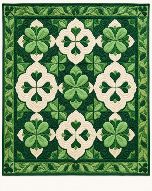 Emerald Shamrock Blocks TD101026219 Quilt Blanket