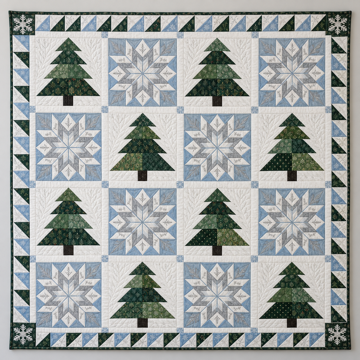 Evergreen Snowflake TD101026038 Quilt Blanket