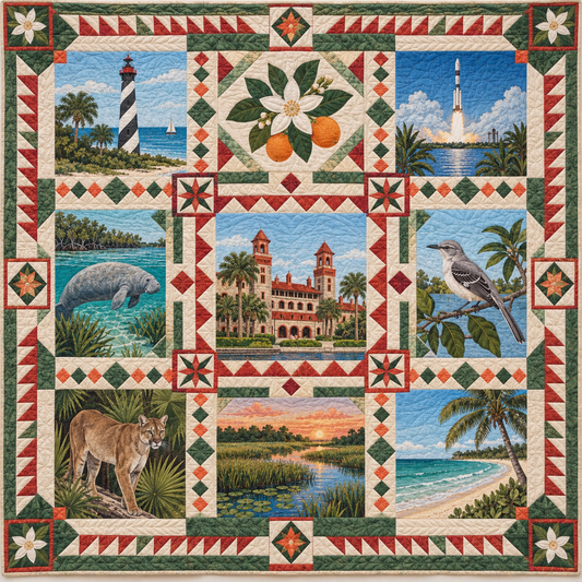 Florida Landmark Windows TD181026483 Quilt Blanket