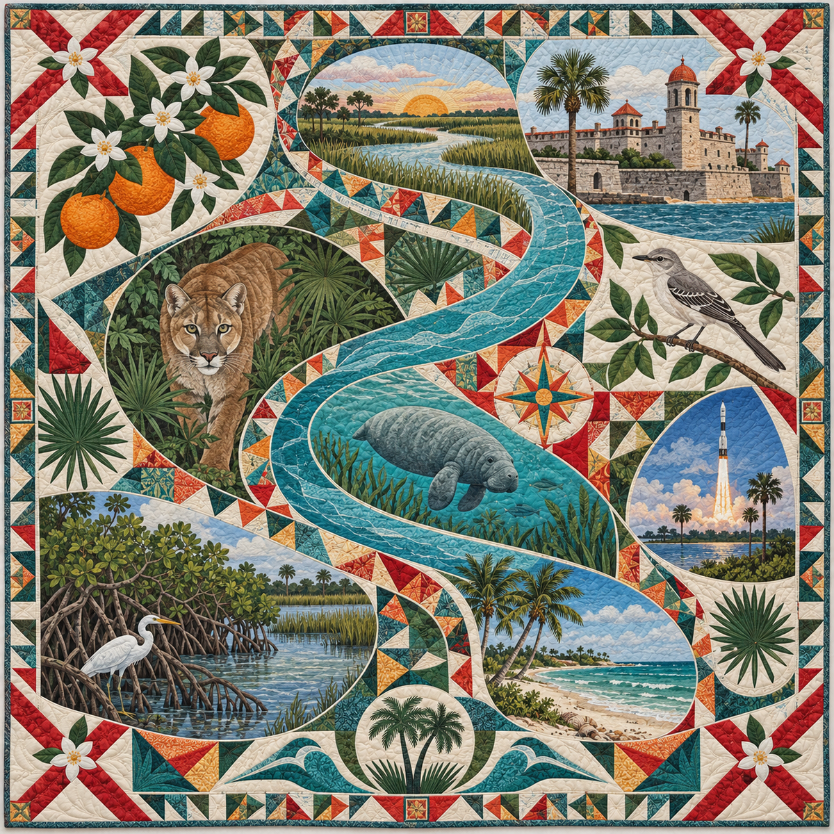 Florida River Of Stories TD181026484 Quilt Blanket