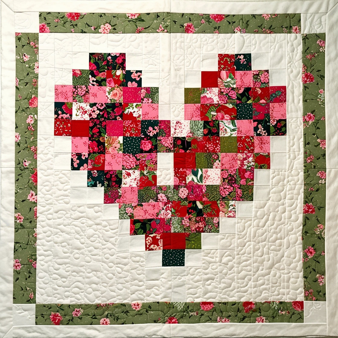 Floral Heart NTA151024311 Quilt Blanket