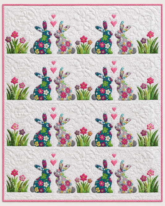 Floral Spring Rabbits TD101026231 Quilt Blanket