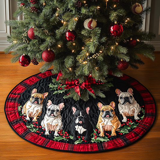 French Bulldog TAI311024268 Quilted Tree Skirt