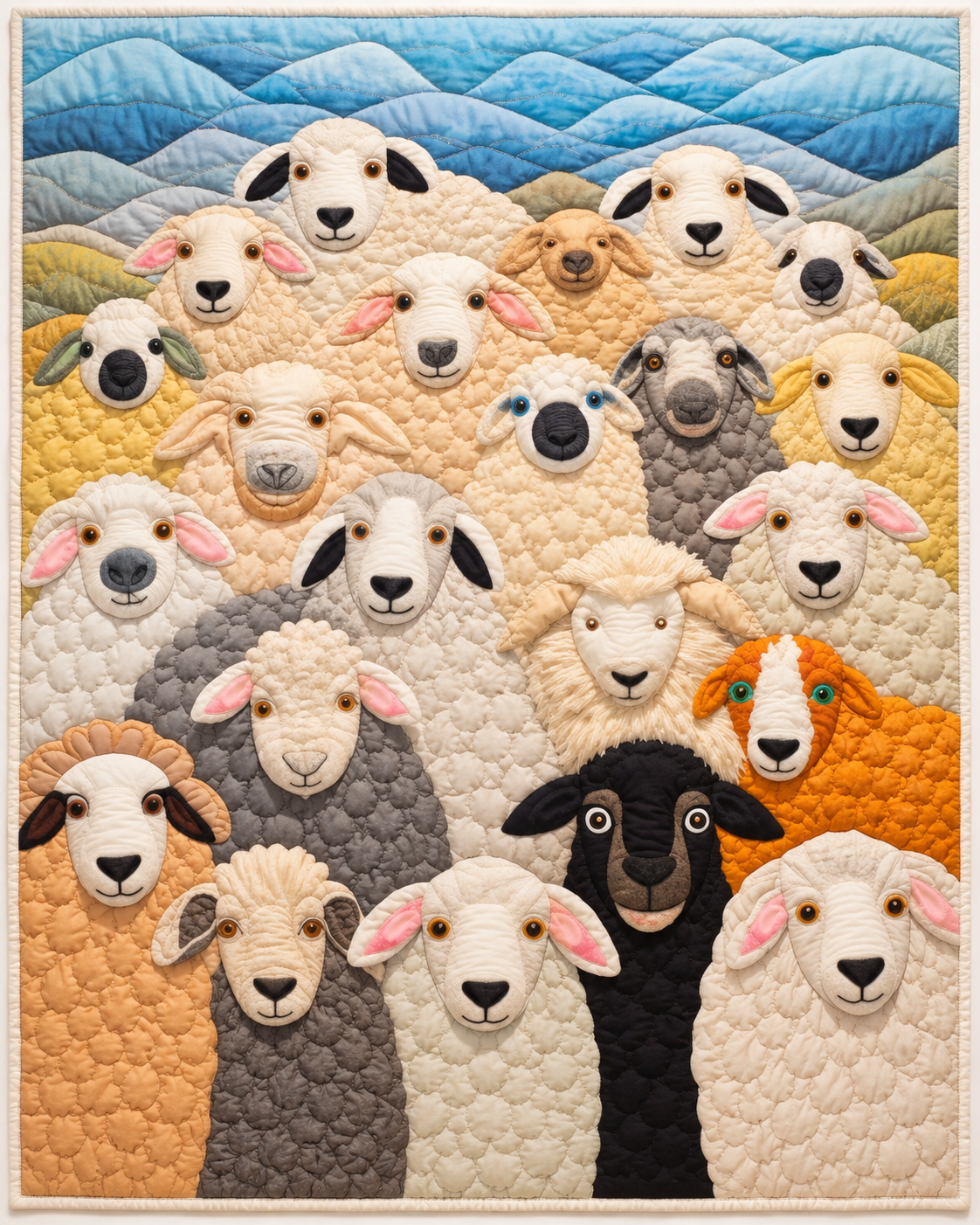 Friendly Sheep Flock TD101026246 Quilt Blanket