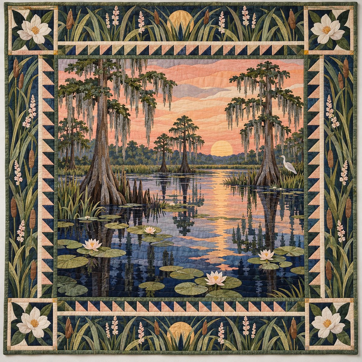 Georgia Okefenokee Reflections TD1410261028 Quilt Blanket