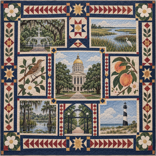 Georgia Landmark Windows TD181026493 Quilt Blanket