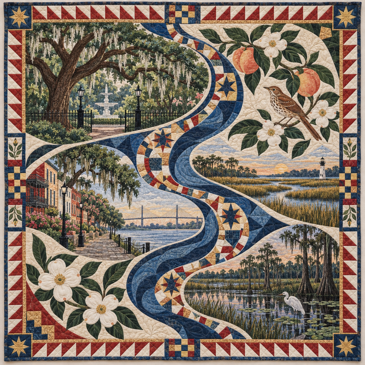 Georgia River Of Stories TD181026494 Quilt Blanket