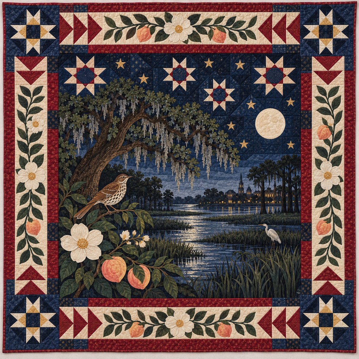 Georgia Night Garden TD181026495 Quilt Blanket