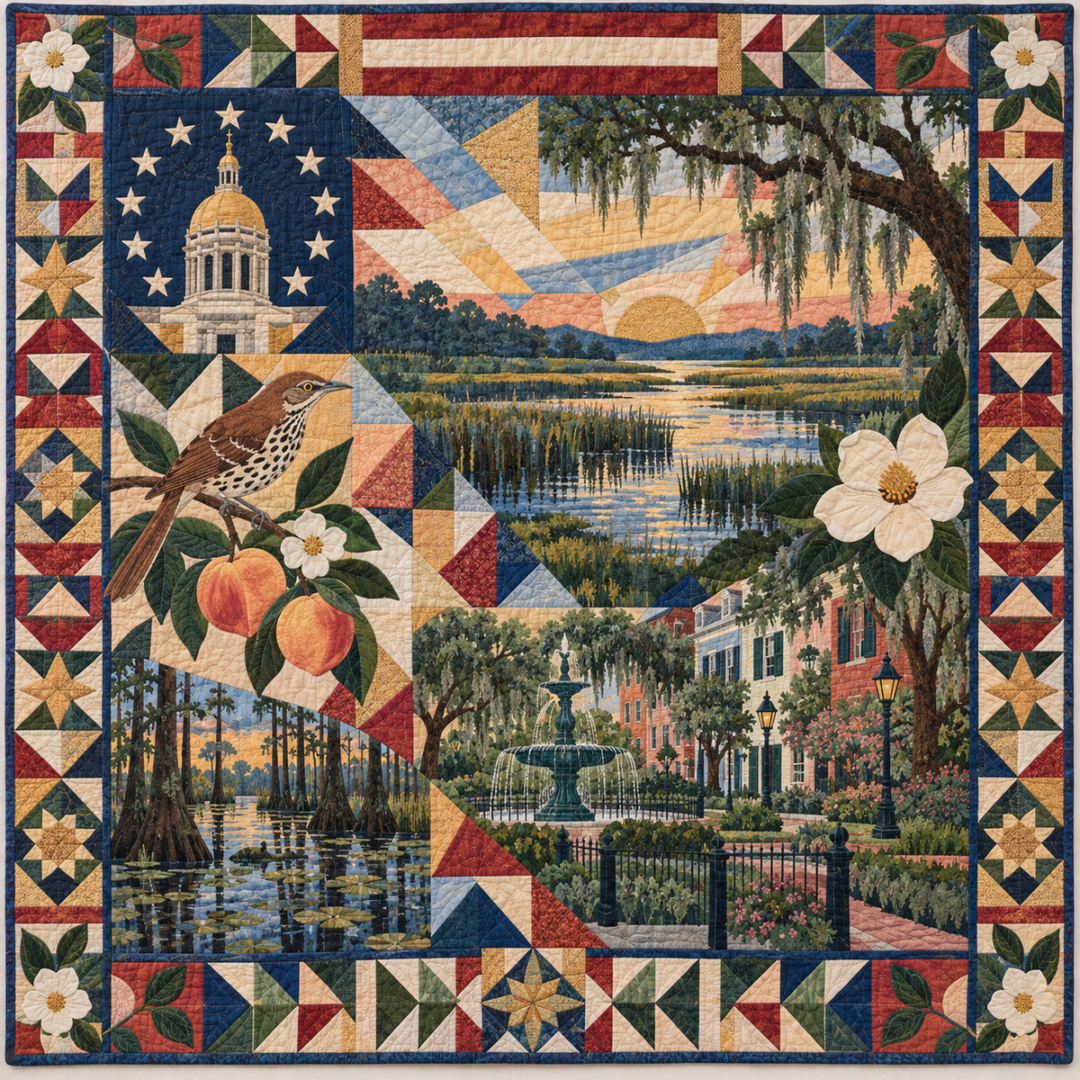 Georgia Mosaic Horizons TD181026499 Quilt Blanket