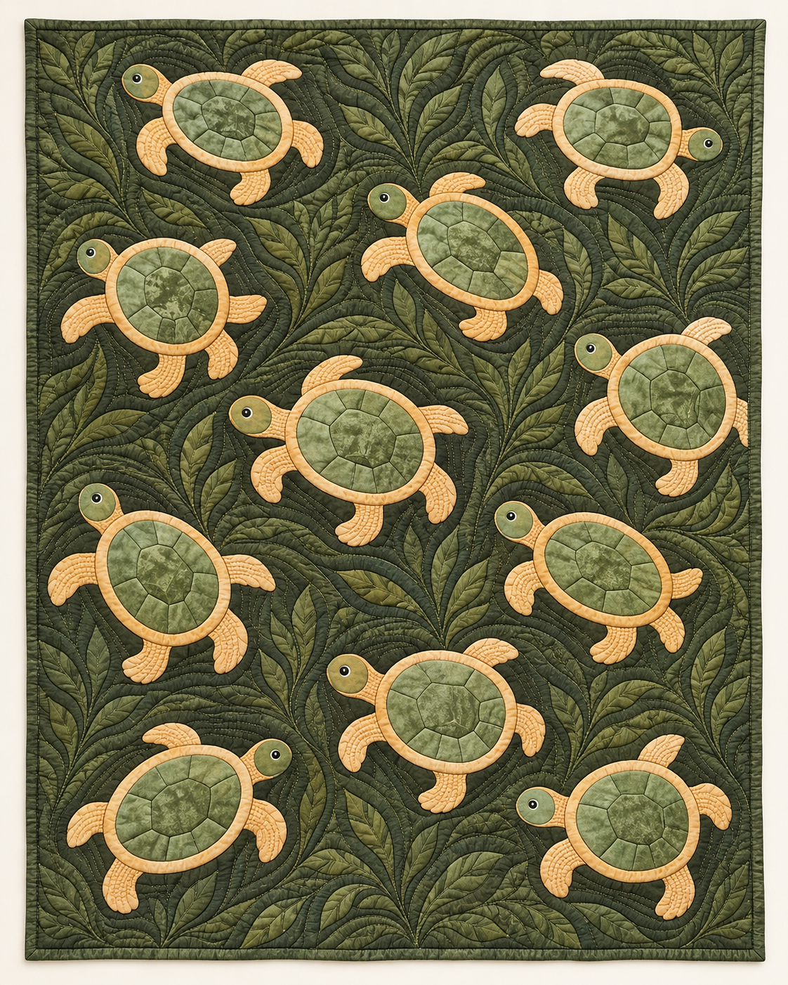 Gentle Turtle Gathering TD101026250 Quilt Blanket