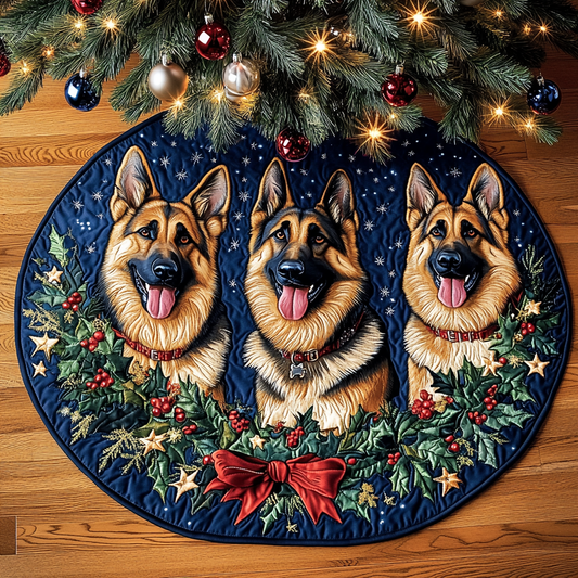 German Shepherd TAI041124516 Quilted Tree Skirt