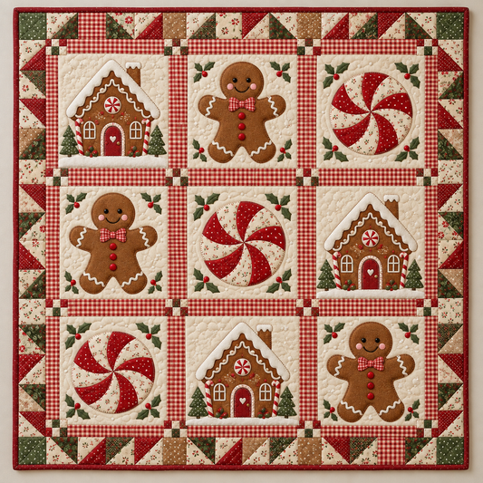 Gingerbread Christmas TD101026039 Quilt Blanket