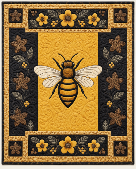 Golden Bee Medallion TD101026255 Quilt Blanket