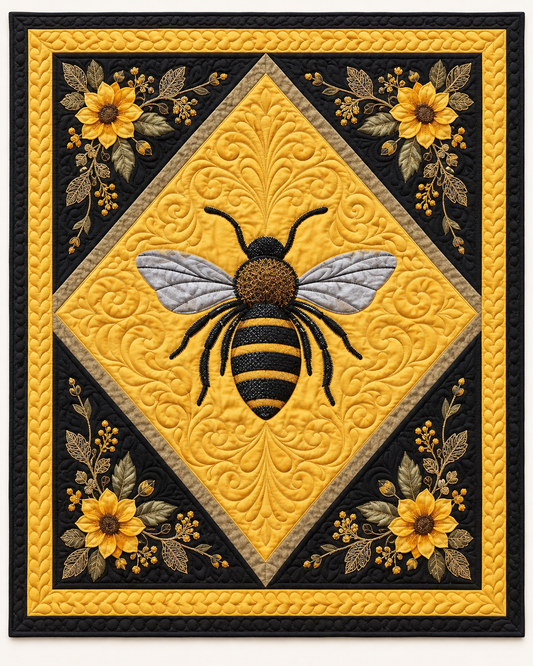 Golden Bee Medallion TD101026256 Quilt Blanket