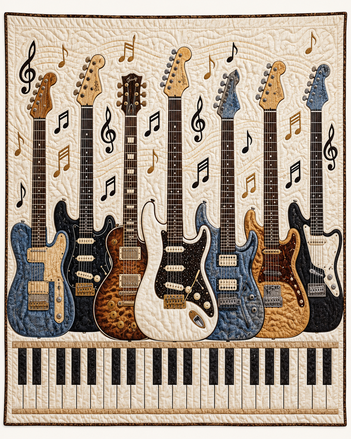 Guitars And Music TD101026285 Quilt Blanket
