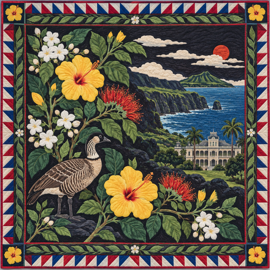 Hawaii Botanical Heritage TD181026502 Quilt Blanket