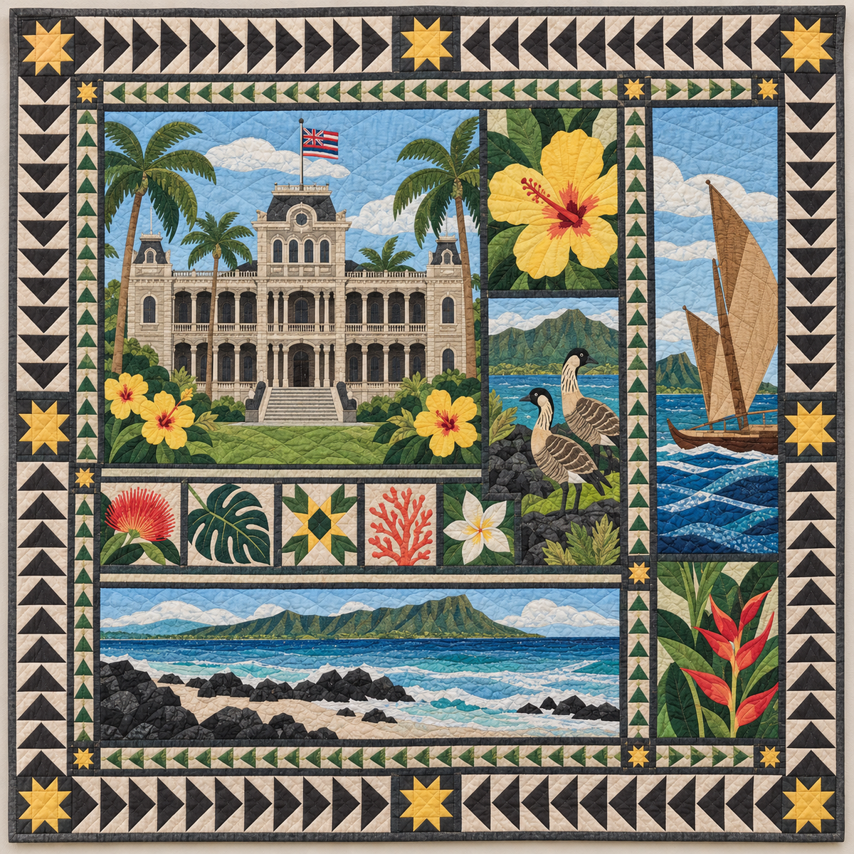 Hawaii Palace And Pacific TD1410261033 Quilt Blanket