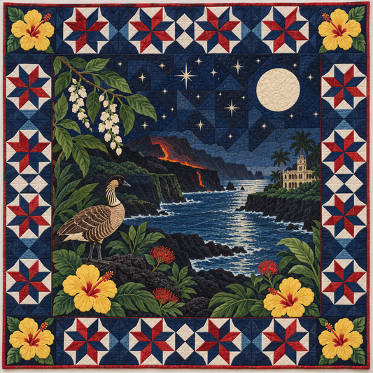 Hawaii Night Garden TD181026505 Quilt Blanket
