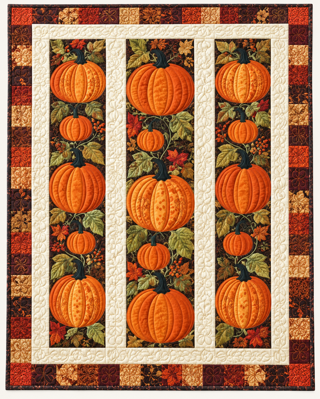 Harvest Pumpkin Patch TD101026287 Quilt Blanket