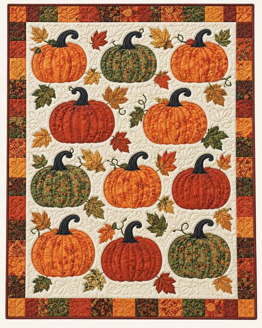 Harvest Pumpkin Patch TD101026288 Quilt Blanket